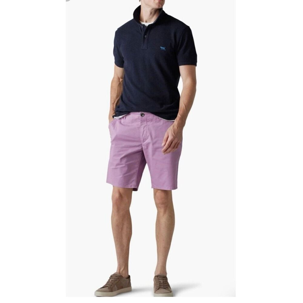 RODD & GUNN Mens Shorts Size 32 Purple Lavender Casual Chino‎ Cotton